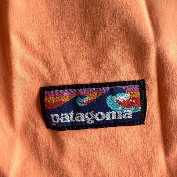 Patagonia Swim Shorts Men's Size 35 Hydropeak Boardshorts Orange - Picture 8 of 8